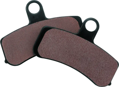 Two organic brake pads for Harley Softails and Dyna bikes from Twin Power
