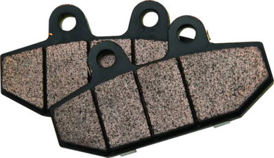 Two organic brake pads for 18-up Softail motorcycles from Twin Power