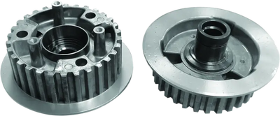 Silver metal clutch basket for Twin Power clutch hub on 2018 Softail models