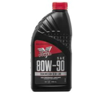 Black Twin Power 80W90 transmission lube bottle for power 80W90 transmission needs