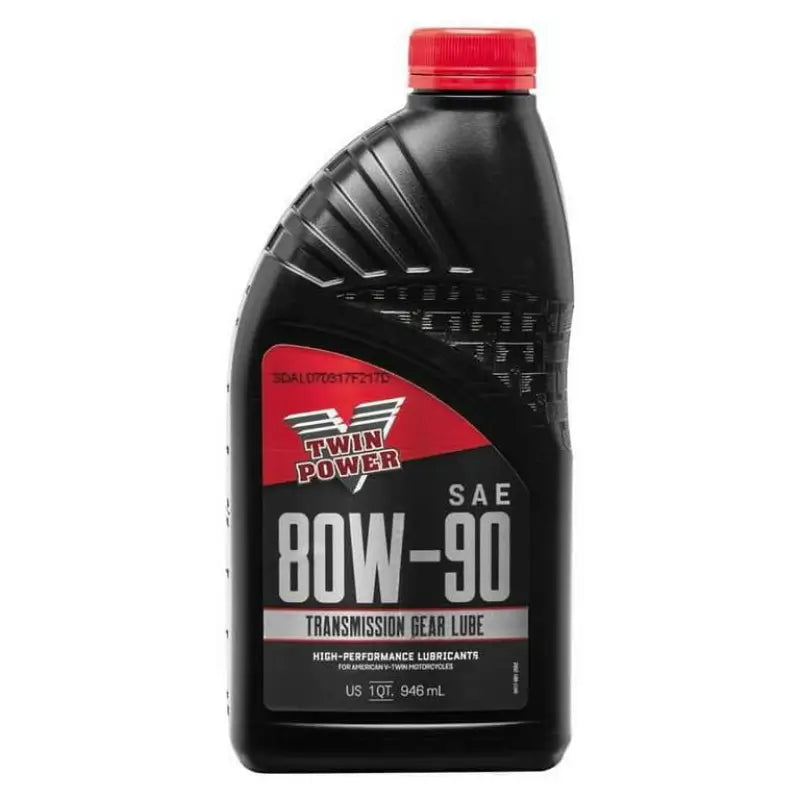 Black Twin Power 80W90 Transmission Lube bottle for power 80W90 transmission gear