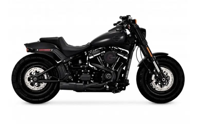 Vance & Hines HD Softail Fat Bob 18-22 HO 2-1 Black PCX Full System Exhaust - Truck Automotive