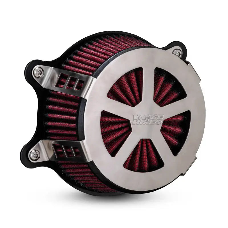 Motorcycle air filter with metal cover for Vance and Hines V&H Vo2 Radiant V Brushd Tcam