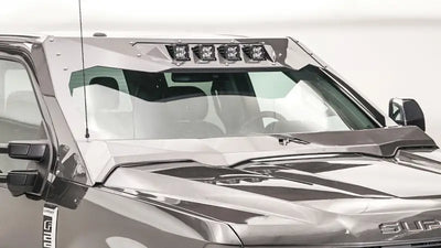 VC4102-1 Fab Fours Vicowl 4 Light Insert mounted on vehicle, showcasing lighting enhancement and rugged design.