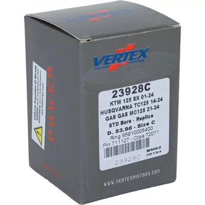 Vertex Piston 01-16 KTM 125 EXC 125cc Cast Replica Piston Kit - RV and Auto Parts