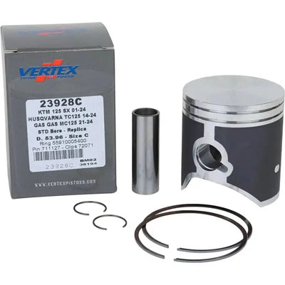 Vertex Piston 01-16 KTM 125 EXC 125cc Cast Replica Piston Kit - RV and Auto Parts