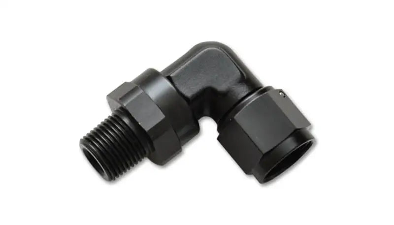 Vibrant -10AN to 1/2in NPT Female Swivel 90 Degree Adapter Fitting - Truck & Automotive