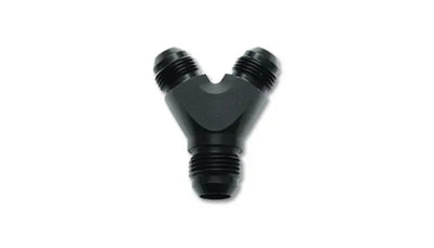 Vibrant -12AN x -12AN x -12AN Y-Adapter Fitting - Lightweight 6061 Aluminum Fuel Cell Bulkhead Adapter with Double Anodized Finish.