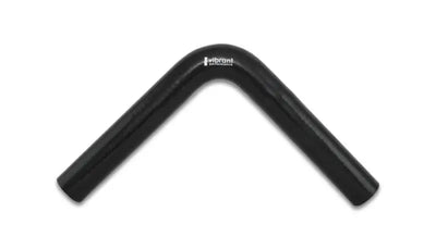 Vibrant 4 Ply Reinforced Silicone Elbow Connector - 1.25in ID x 8in Leg 90 Deg (BLACK) - Truck & Automotive