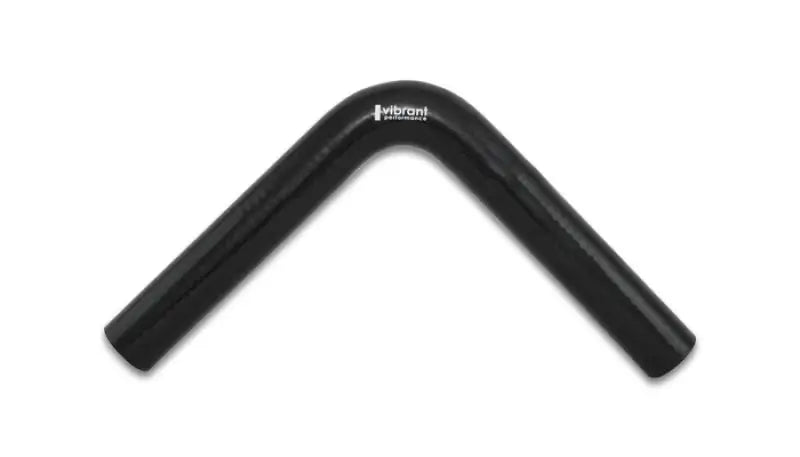 Vibrant 4 Ply Reinforced Silicone Elbow Connector - 1in ID x 8in Leg 90 Deg Elbow (BLACK) - 2918