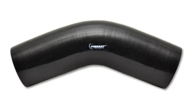 Vibrant 4 Ply Reinforced Silicone Elbow Connector - 4.5in I.D. - 45 deg. (BLACK) - Truck & Automotive