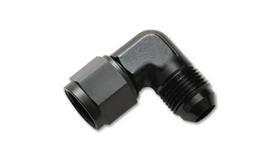 Lightweight Vibrant Performance -8AN Female to -8AN Male 90 Degree Swivel Adapter Fitting made from 6061 aluminum alloy in anodized black for RV, automotive, powersports, off-road, marine, truck accessories, Truck & Automotive, Fabrication, AVADA - Best Sellers