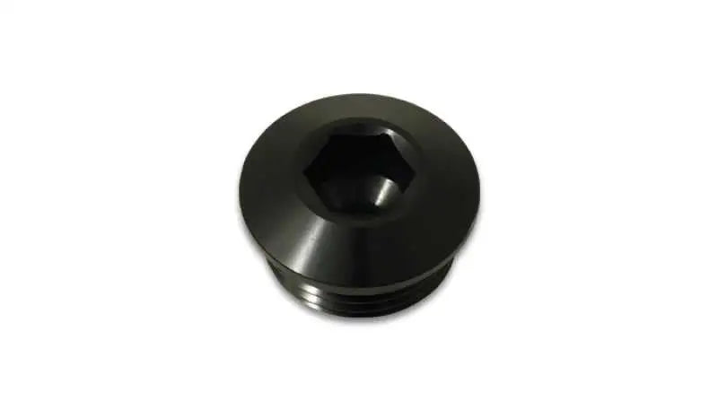 Vibrant Vibrant Aluminum -6AN ORB Slimline Port Plug w/O-Ring - Anodized Black