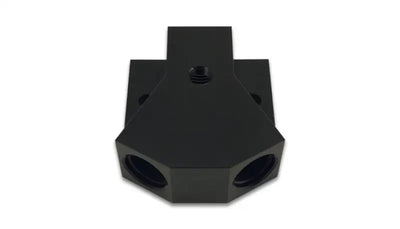 Vibrant Billet Aluminum Y-Block Fitting with 1/8in NPT Port -8AN x Dual ORB - Truck & Automotive