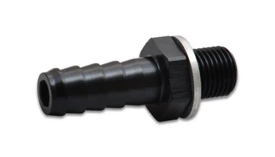 Black barbed hose fitting with threaded end for vibrant male 10mm 8in barb fitting