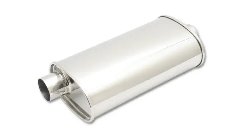 Vibrant StreetPower Oval Muff 5in x 9in 15in long body 3in inlet I.D. outlet Offset-Center - Truck & Automotive