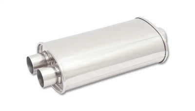 Vibrant StreetPower Oval Muff 5inx9inx15in long body 2.5in in I.D. x dual 2.25in out CenterDual - Truck & Automotive
