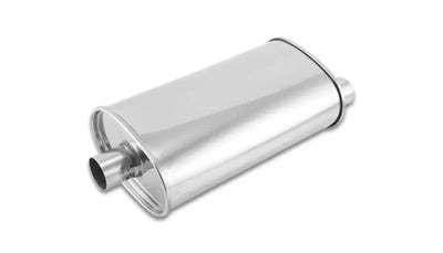 Shiny metal Vibrant StreetPower Oval Muffler for sleek streetpower oval exhaust look
