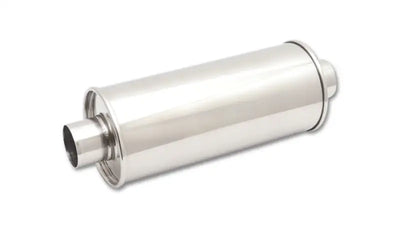 Vibrant StreetPower Round Muff 5in x 9in x 14in long, 2.5in in I.D. x 2.5in out Center-Center, stainless steel, sound suppression, universal fit suitable for RV, Automotive, Powersports, off-road, marine, exterior, truck accessories, interior, truck bed, rv parts, Performance, Truck & Automotive, Exhaust, Mufflers & Tips, AVADA - Best Sellers