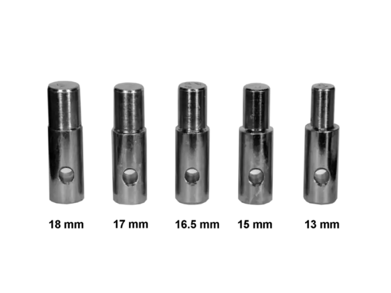 Cylindrical metal vortex racing 17mm pin with holes for stand head lift upgrade