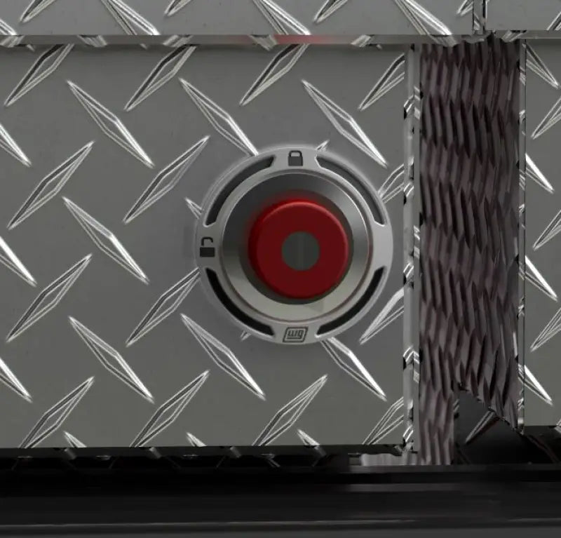 Weatherguard 70171R series 4 lock core with silver diamond plate fuel cap