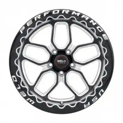 Black and silver performance wheel.