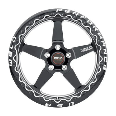 Weld S904 18x10 Ventura Beadlock 5x114.3 ET50 BS7.50 Gloss BLK MIL DIA 78.1 - S90480067P50