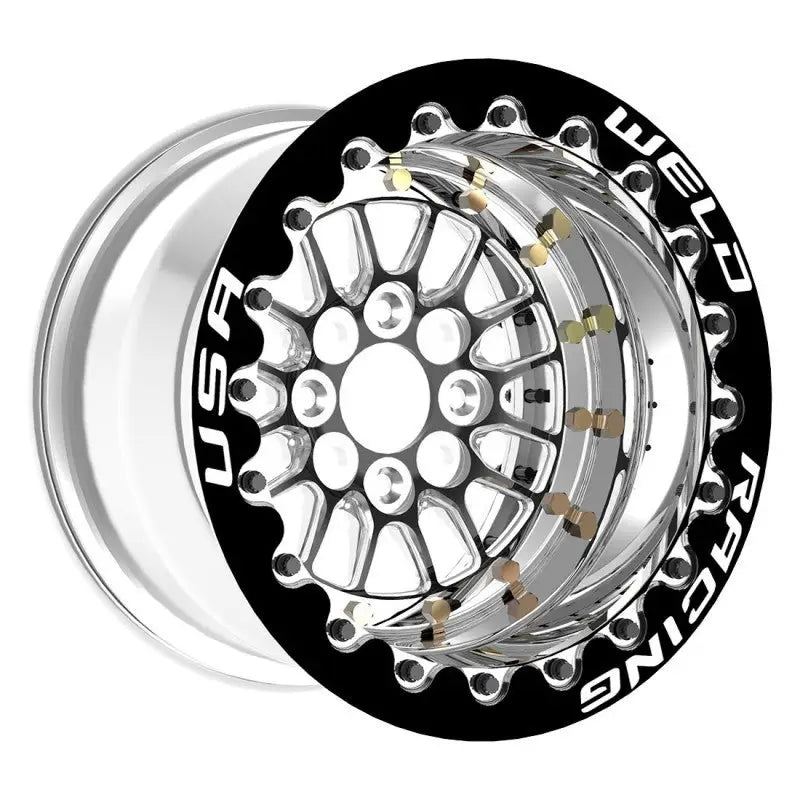 Weld Tuner Import Drag 13x9 / 4x100mm BP / 5in. BS Black Wheel CTR - Truck & Automotive