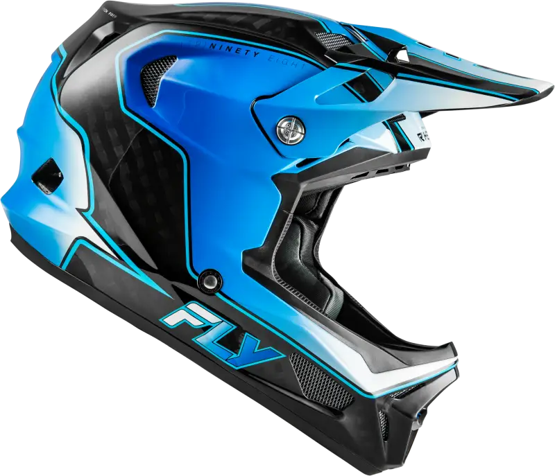 Werx R Flow Carbon Helmet Black Carbon/Blue/White Sm - FLY RACING