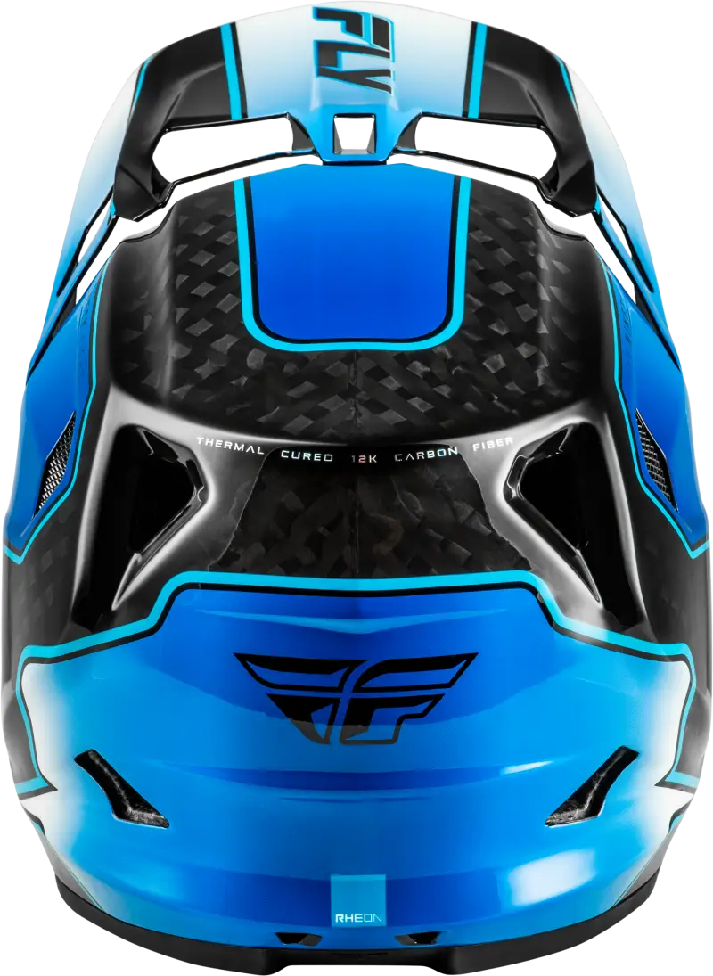 Werx R Flow Carbon Helmet Black Carbon/Blue/White Sm - FLY RACING