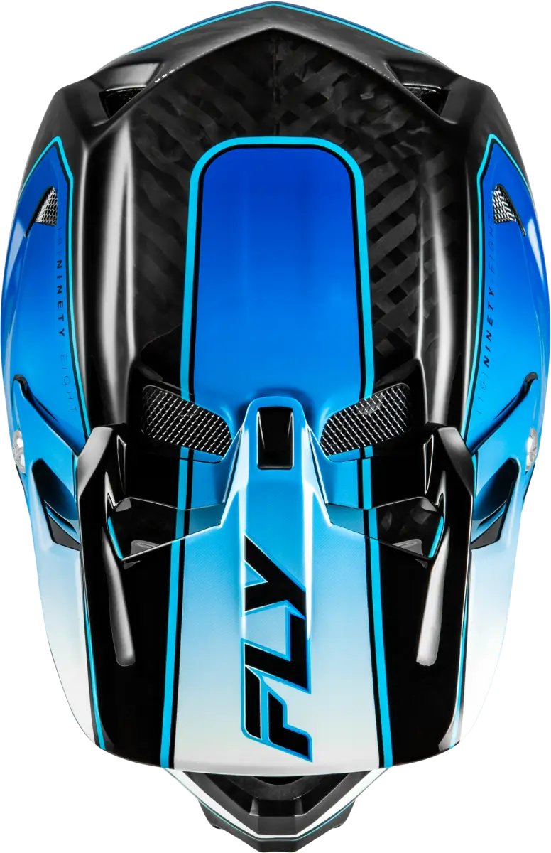 Werx R Flow Carbon Helmet Black Carbon/Blue/White Md - FLY RACING
