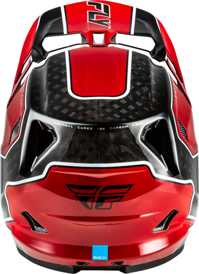 Werx R Flow Carbon Helmet Black Carbon/Red Md - FLY RACING