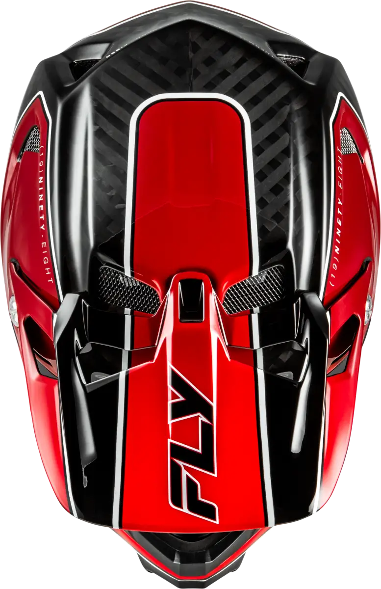 Werx R Flow Carbon Helmet Black Carbon/Red Lg - FLY RACING