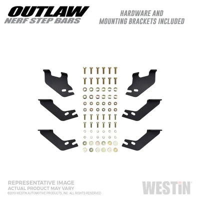 Westin 05-19 Toyota Tacoma Double Cab Outlaw Nerf Step Bars 