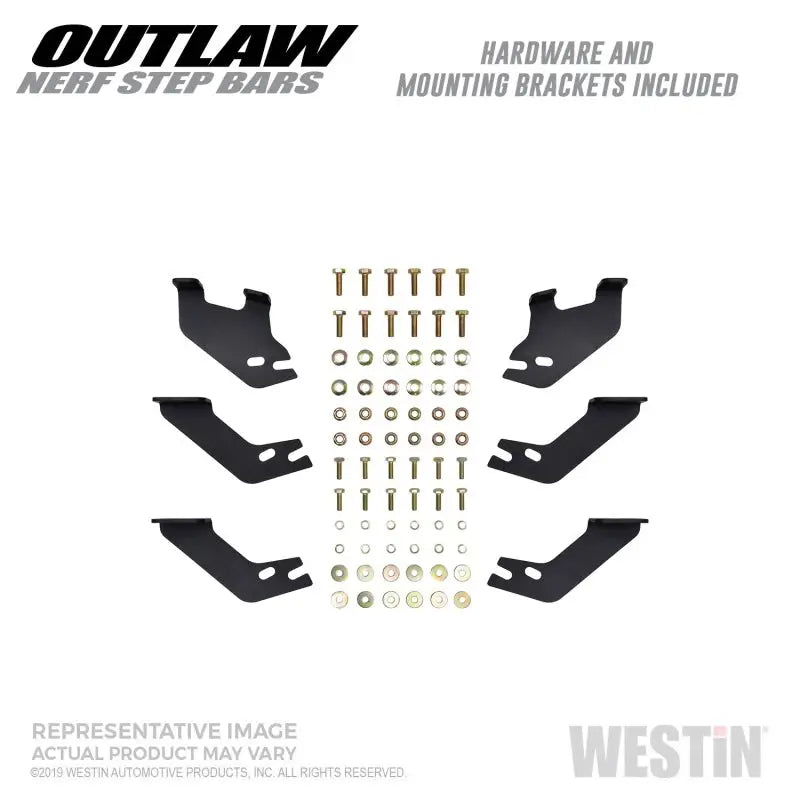 Westin 05-19 Toyota Tacoma Double Cab Outlaw Nerf Step Bars 