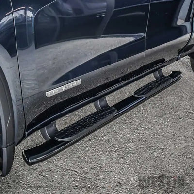 Westin 19-20 Chevrolet Silverado/GMC Sierra 1500 Double Cab PRO TRAXX 5 Oval Nerf Step Bars - Black 
