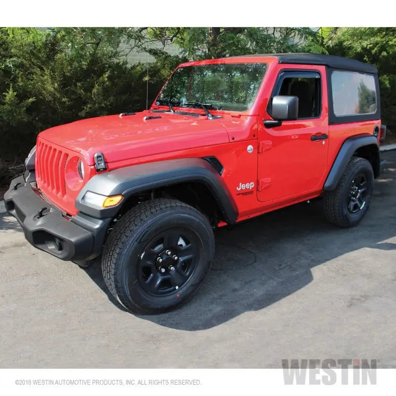 Westin 2018-2019 Jeep Wrangler JL Wade In-Channel Wind Deflector 2pc - Smoke 