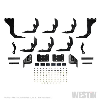 Westin 2019 Chevrolet Silverado/Sierra 1500 Crew Cab (5.5ft) R5 Modular Nerf Step Bars - Black 