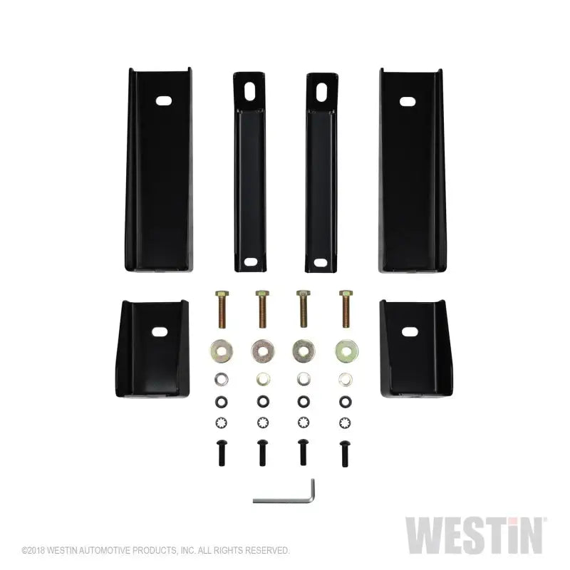 Westin 2019 Chevrolet Silverado/Sierra 1500 Crew Cab E-Series 3 Nerf Step Bars - Black 