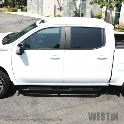 Westin 2019 Chevrolet Silverado/Sierra 1500 Crew Cab Platinum 4 Oval Nerf Step Bars - Black 