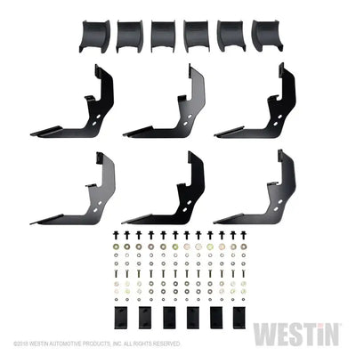 Westin 2019 Chevrolet Silverado/Sierra 1500 Crew Cab R5 Nerf Step Bars - Black 