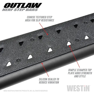 Westin 2020 Jeep Gladiator Outlaw Nerf Step Bars - Textured Black - Truck & Automotive