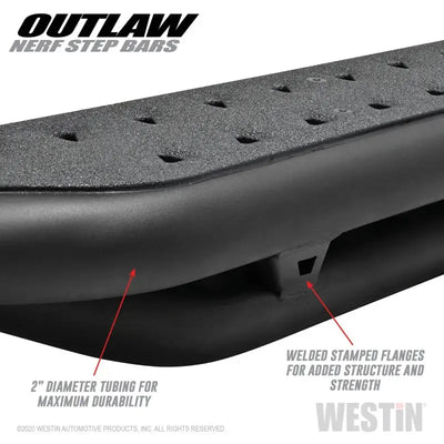 Westin 2020 Jeep Gladiator Outlaw Nerf Step Bars - Textured Black - Truck & Automotive