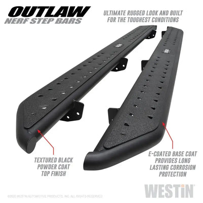 Westin 2020 Jeep Gladiator Outlaw Nerf Step Bars - Textured Black - Truck & Automotive