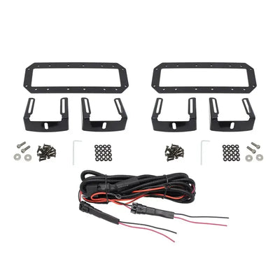 Westin HDX Flush Mount B-FORCE LED Light Kit (Set of 2) w/wiring harness - Black - Truck & Automotive