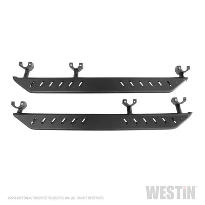 Westin/Snyper 2018+ Jeep Wrangler JL Unlimited 4DR Triple Tube Rock Rail Steps - Textured Black 