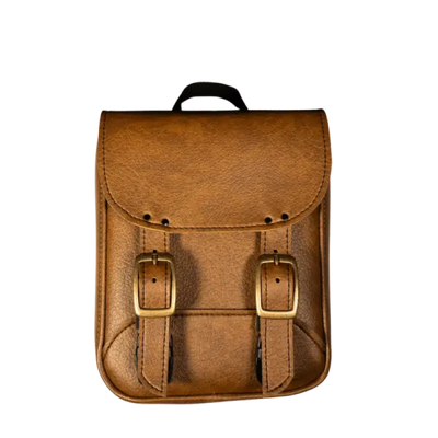 Willie & Max Universal Brass Monkey Sissy Bar Bag (8 in L x 10 in W x 4.5 in H) - Warm Brown - RV and Auto Parts