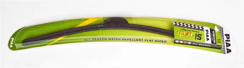 Windshield Wiper Blade 16 Inch; Single Blade; Without Spoiler; Black; All Season; PIAA Si-Tech Silicone Flat Wiper; All Season Water Repellent; Thermoplastic Frame; Silicone Rubber Blade