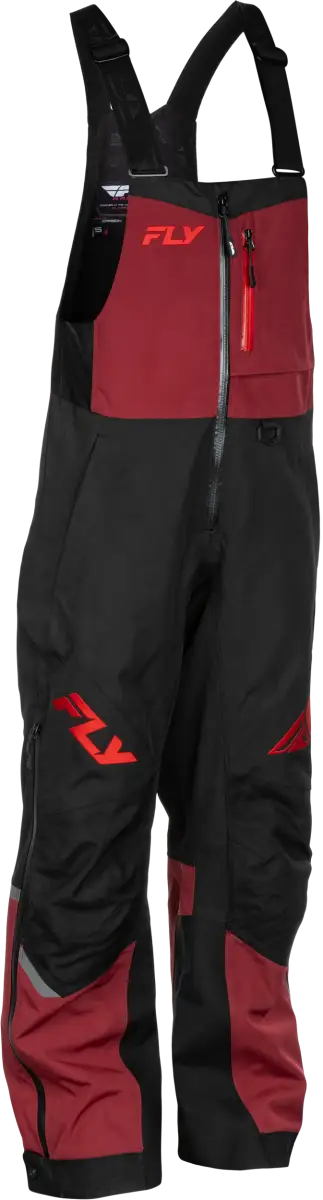 Women's Carbon Bibs Merlot/Red Lg - FLY RACING