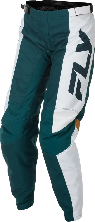 Women's F 16 Pants Teal/White/Gold Sz 13/14 - FLY RACING
